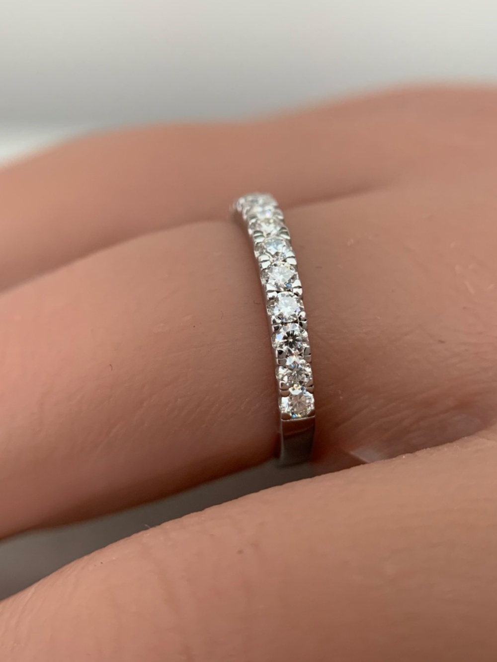 0.60CTW Moissanite Half Eternity Band